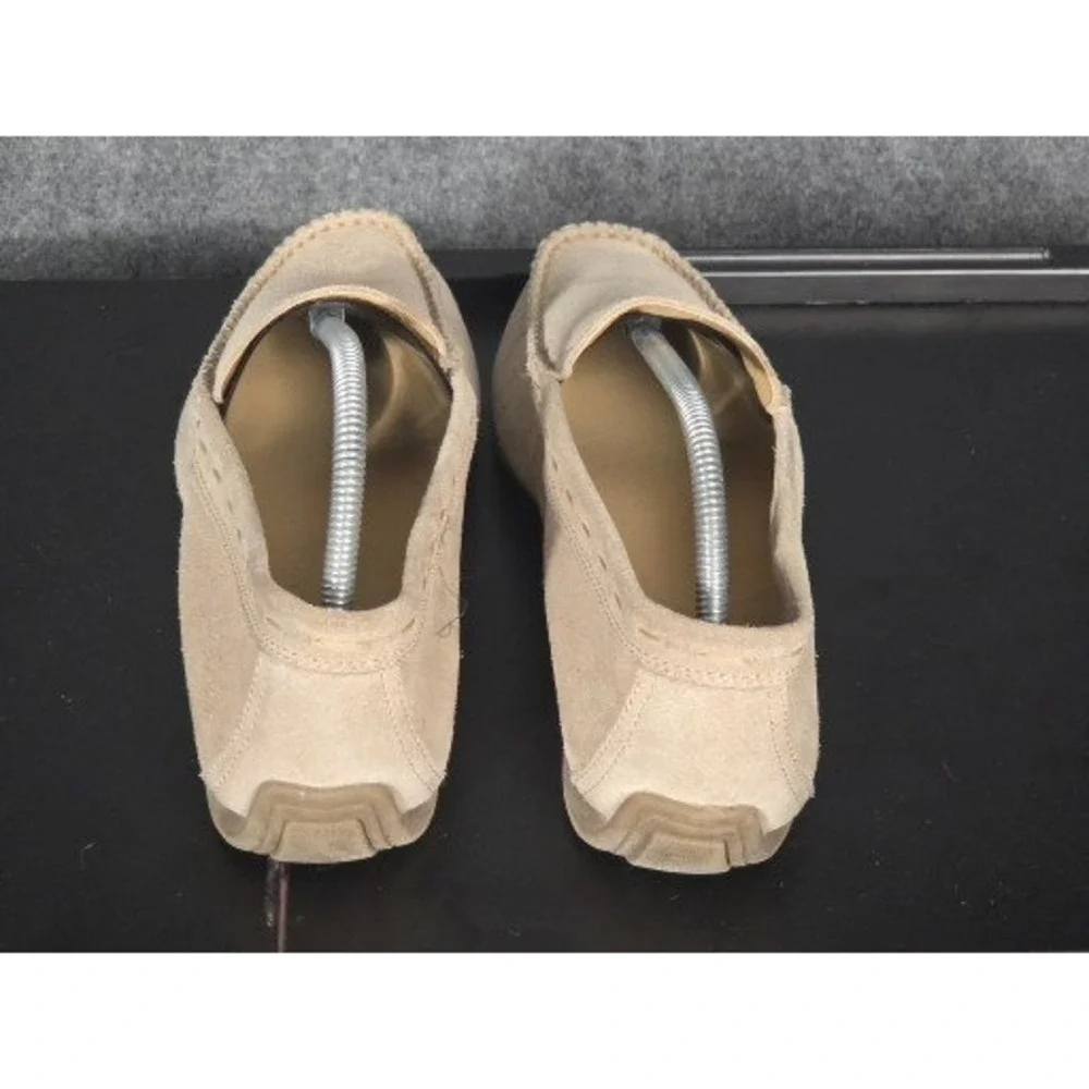 Frye & Co Mens Ash Suede Loafers Tan Beige Slip On Driving Mocs 3480143-ASH‎ 9.5